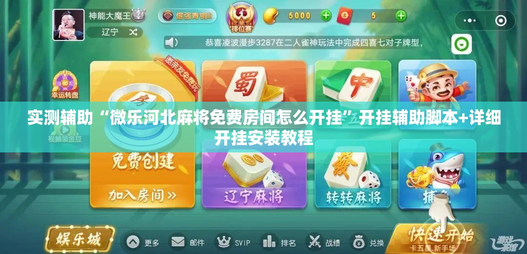 实测辅助“微乐河北麻将免费房间怎么开挂”开挂辅助脚本+详细开挂安装教程
