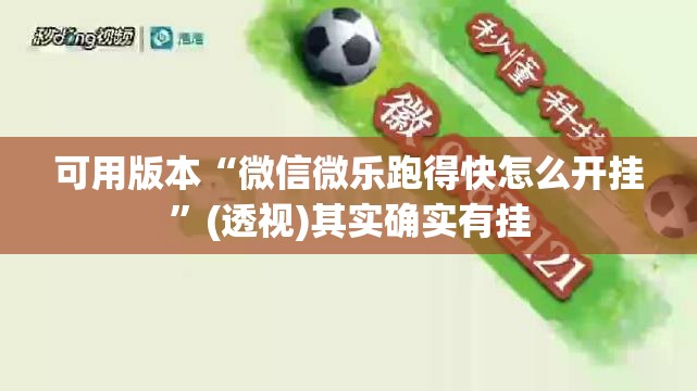 可用版本“微信微乐跑得快怎么开挂”(透视)其实确实有挂