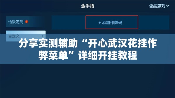 分享实测辅助“开心武汉花挂作弊菜单”详细开挂教程