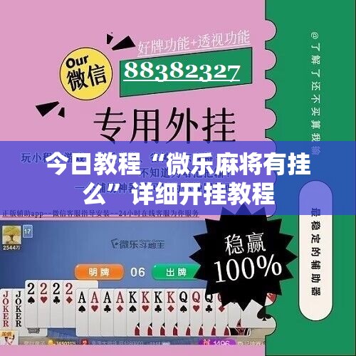 今日教程“微乐麻将有挂么”详细开挂教程