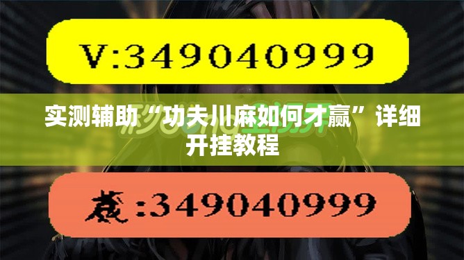 实测辅助“功夫川麻如何才赢”详细开挂教程