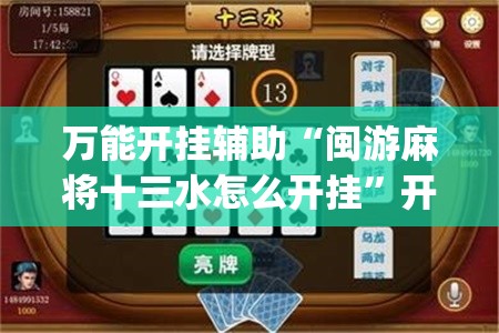 万能开挂辅助“闽游麻将十三水怎么开挂”开挂(透视)辅助神器