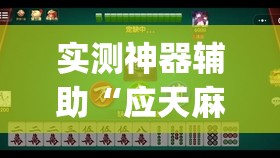 实测神器辅助“应天麻将可以开挂吗”(透视)其实确实有挂