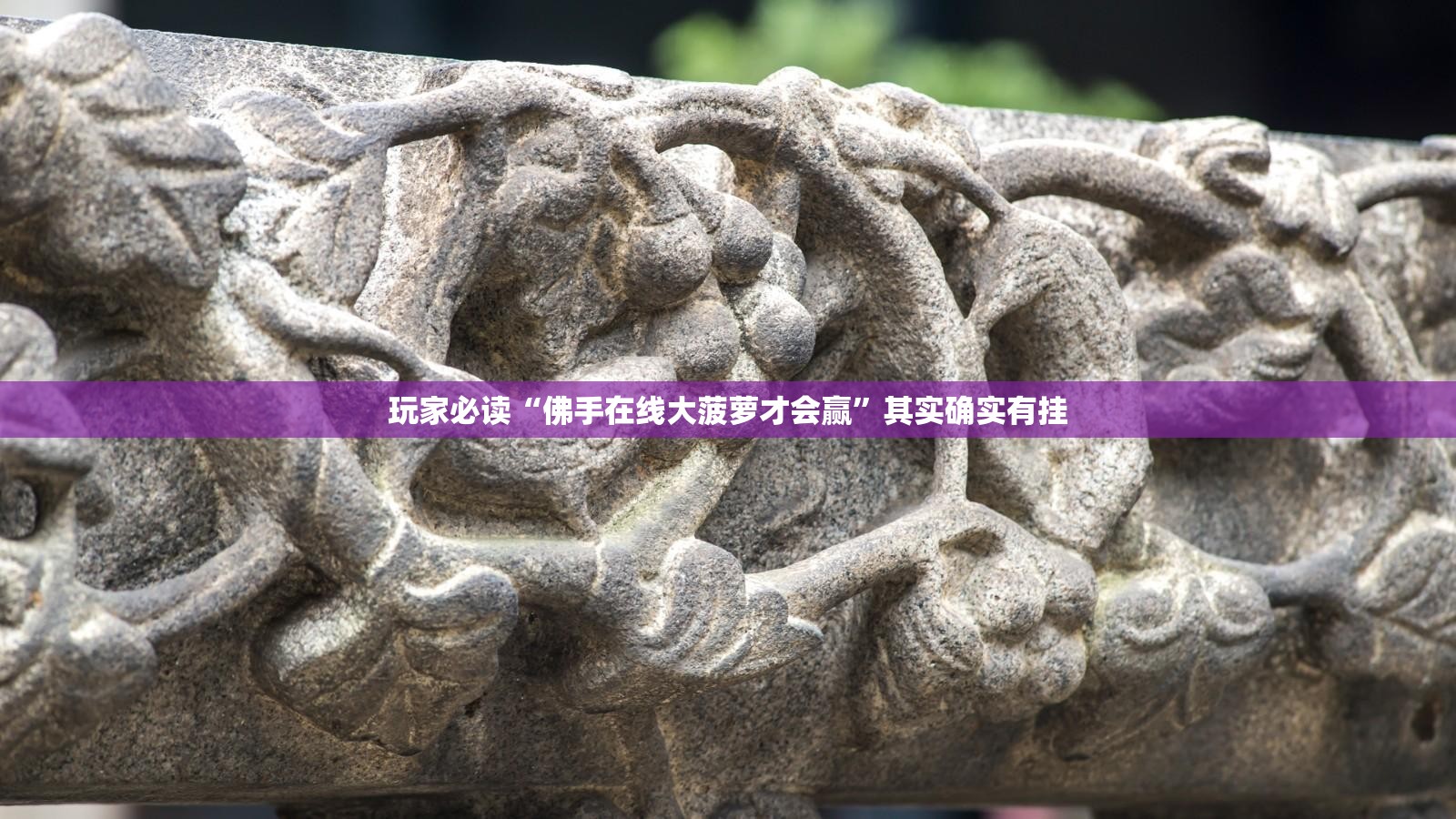 玩家必读“佛手在线大菠萝才会赢”其实确实有挂