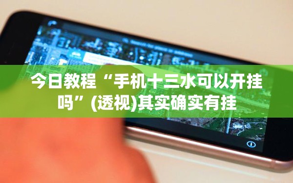 今日教程“手机十三水可以开挂吗	”(透视)其实确实有挂