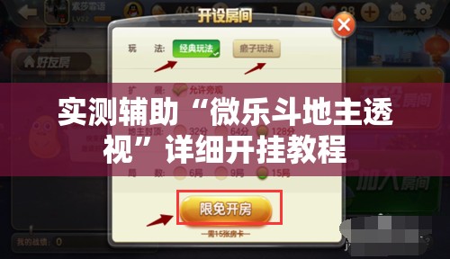 实测辅助“微乐斗地主透视”详细开挂教程