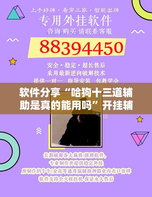 软件分享“哈狗十三道辅助是真的能用吗	”开挂辅助脚本+详细开挂安装教程
