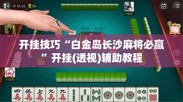 开挂技巧“白金岛长沙麻将必赢	”开挂(透视)辅助教程