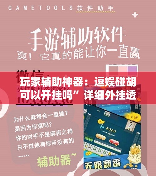 玩家辅助神器：逗娱碰胡可以开挂吗”详细外挂透视辅助软件教程