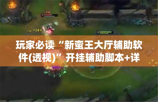 玩家必读“新蛮王大厅辅助软件(透视)”开挂辅助脚本+详细开挂安装教程