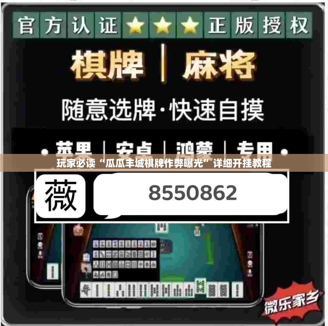 玩家必读“瓜瓜丰城棋牌作弊曝光”详细开挂教程