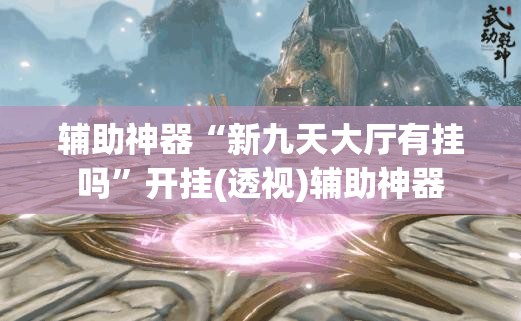 辅助神器“新九天大厅有挂吗”开挂(透视)辅助神器