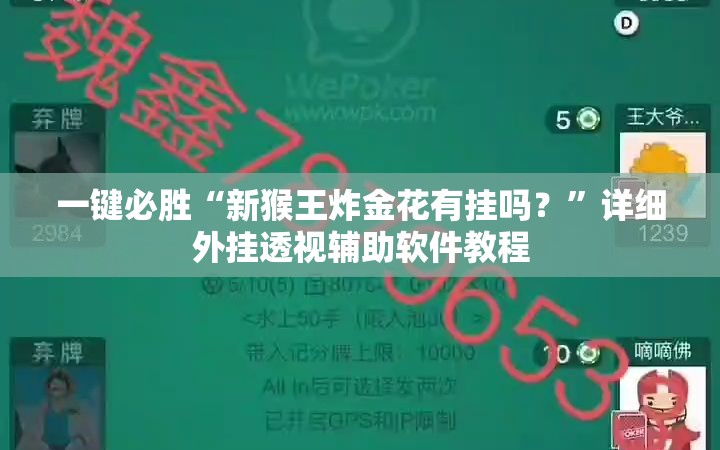 一键必胜“新猴王炸金花有挂吗？”详细外挂透视辅助软件教程
