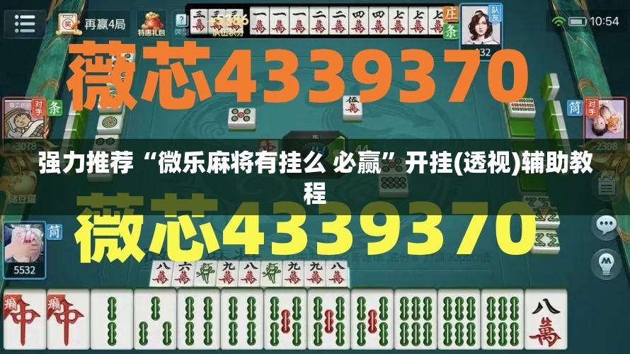 强力推荐“微乐麻将有挂么 必赢	”开挂(透视)辅助教程