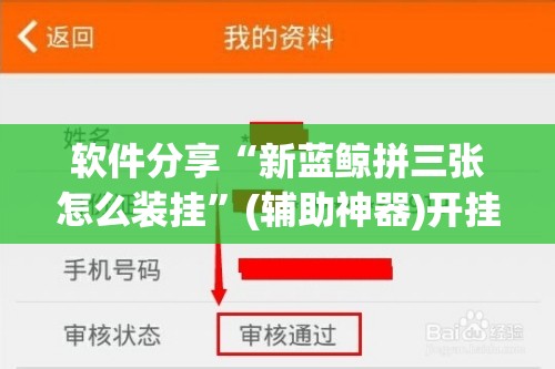 软件分享“新蓝鲸拼三张怎么装挂”(辅助神器)开挂详细教程