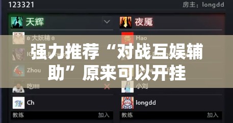 强力推荐“对战互娱辅助”原来可以开挂