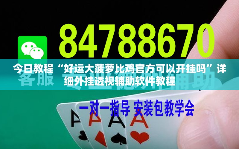今日教程“好运大菠萝比鸡官方可以开挂吗	”详细外挂透视辅助软件教程