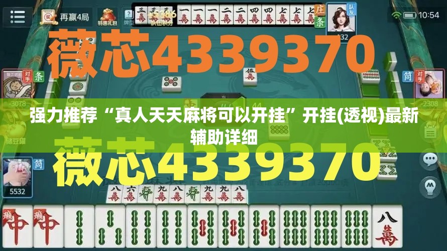 强力推荐“真人天天麻将可以开挂”开挂(透视)最新辅助详细