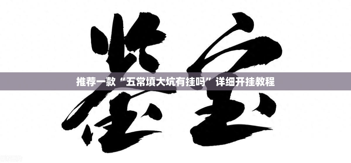 推荐一款“五常填大坑有挂吗”详细开挂教程