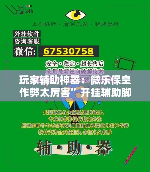 玩家辅助神器：微乐保皇作弊太厉害”开挂辅助脚本+详细开挂安装教程
