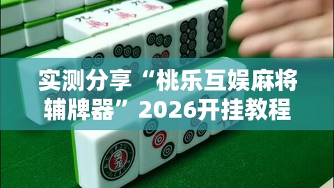 实测分享“桃乐互娱麻将辅牌器”2026开挂教程步骤