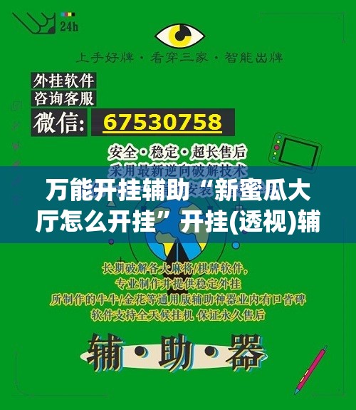 万能开挂辅助“新蜜瓜大厅怎么开挂”开挂(透视)辅助教程