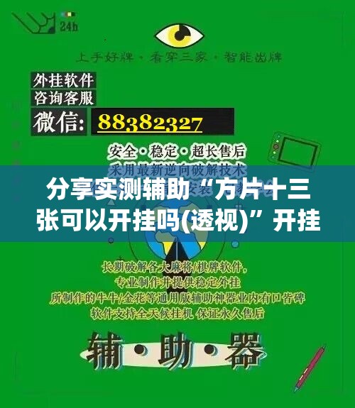分享实测辅助“方片十三张可以开挂吗(透视)”开挂辅助脚本+详细开挂安装教程