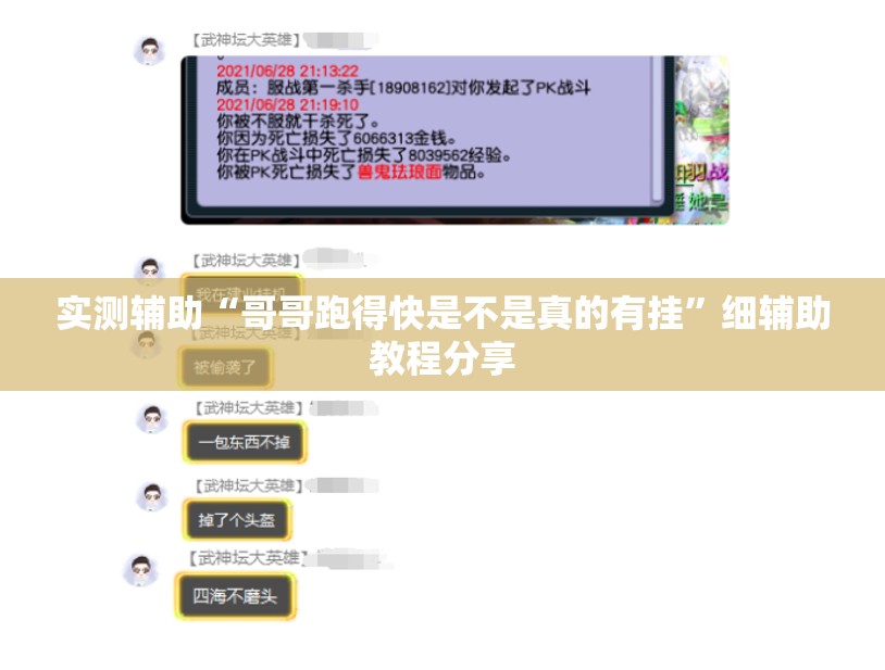 实测辅助“哥哥跑得快是不是真的有挂	”细辅助教程分享