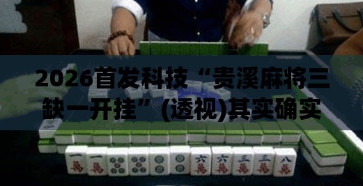 2026首发科技“贵溪麻将三缺一开挂”(透视)其实确实有挂
