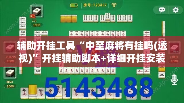 辅助开挂工具“中至麻将有挂吗(透视)”开挂辅助脚本+详细开挂安装教程