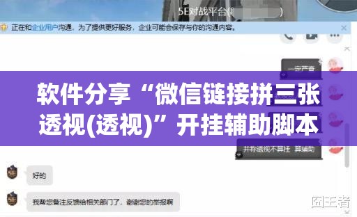 软件分享“微信链接拼三张透视(透视)”开挂辅助脚本+详细开挂安装教程