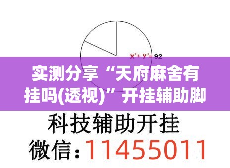 实测分享“天府麻舍有挂吗(透视)	”开挂辅助脚本+详细开挂安装教程