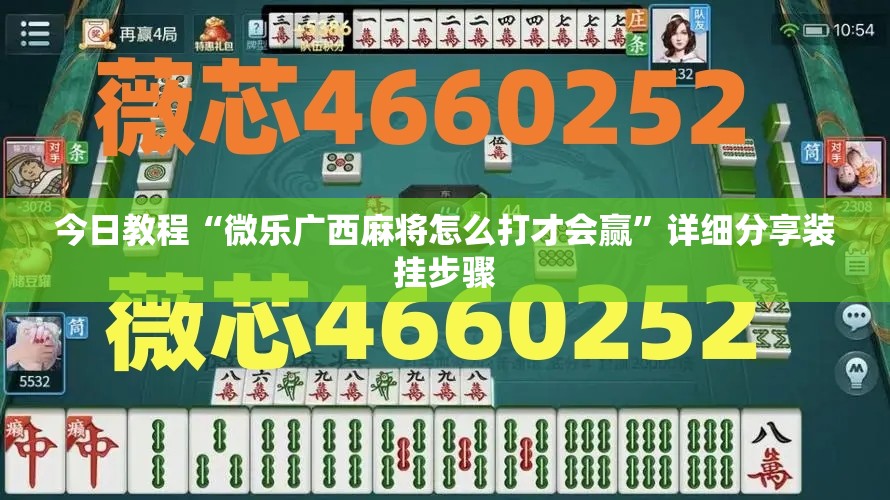 今日教程“微乐广西麻将怎么打才会赢	”详细分享装挂步骤
