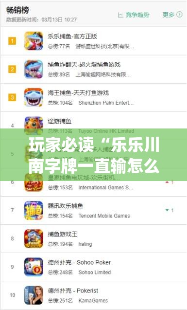 玩家必读“乐乐川南字牌一直输怎么回事”开挂(透视)辅助神器