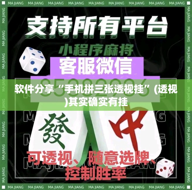 软件分享“手机拼三张透视挂	”(透视)其实确实有挂