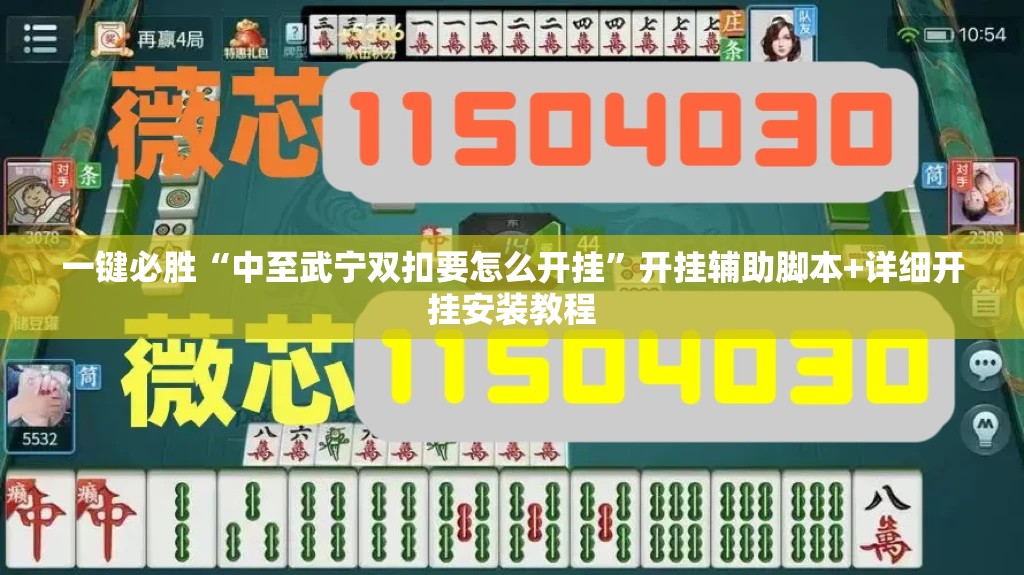 一键必胜“中至武宁双扣要怎么开挂”开挂辅助脚本+详细开挂安装教程