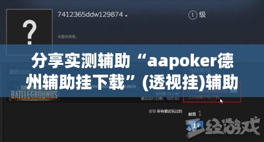 分享实测辅助“aapoker德州辅助挂下载	”(透视挂)辅助下载教程