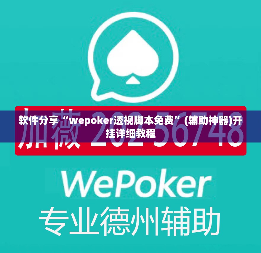软件分享“wepoker透视脚本免费”(辅助神器)开挂详细教程