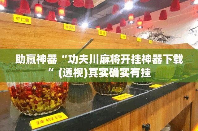 助赢神器“功夫川麻将开挂神器下载”(透视)其实确实有挂