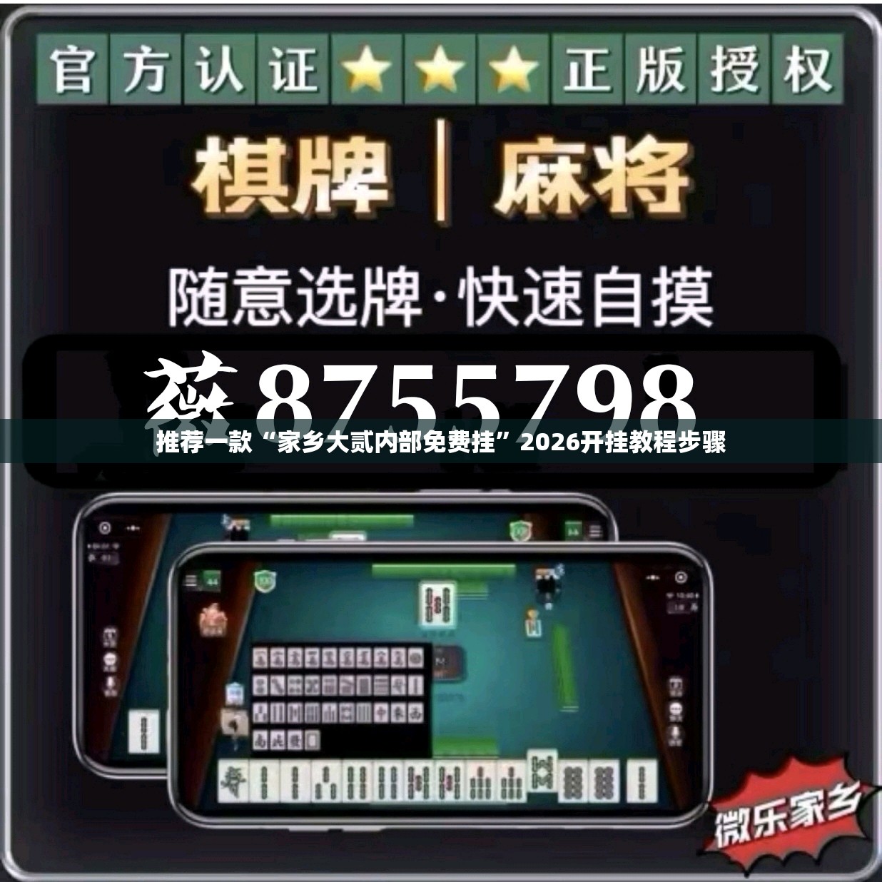 推荐一款“家乡大贰内部免费挂”2026开挂教程步骤