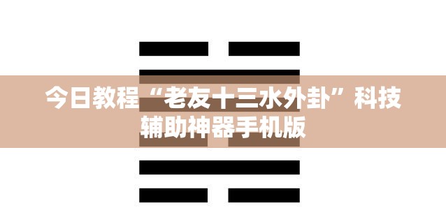 今日教程“老友十三水外卦”科技辅助神器手机版