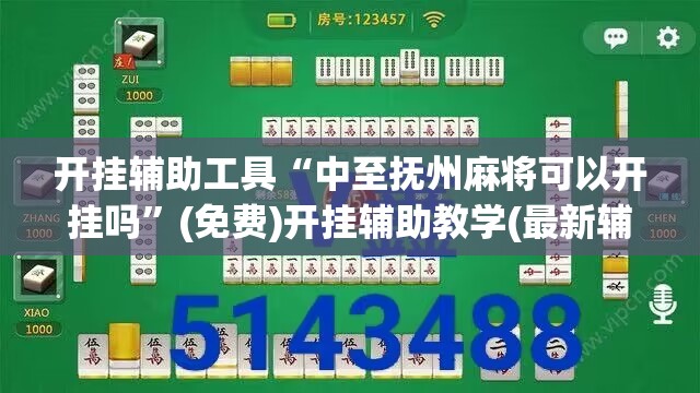 开挂辅助工具“中至抚州麻将可以开挂吗”(免费)开挂辅助教学(最新辅助开挂教程)
