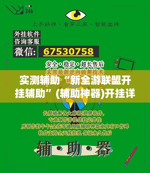 实测辅助“新全游联盟开挂辅助”(辅助神器)开挂详细教程