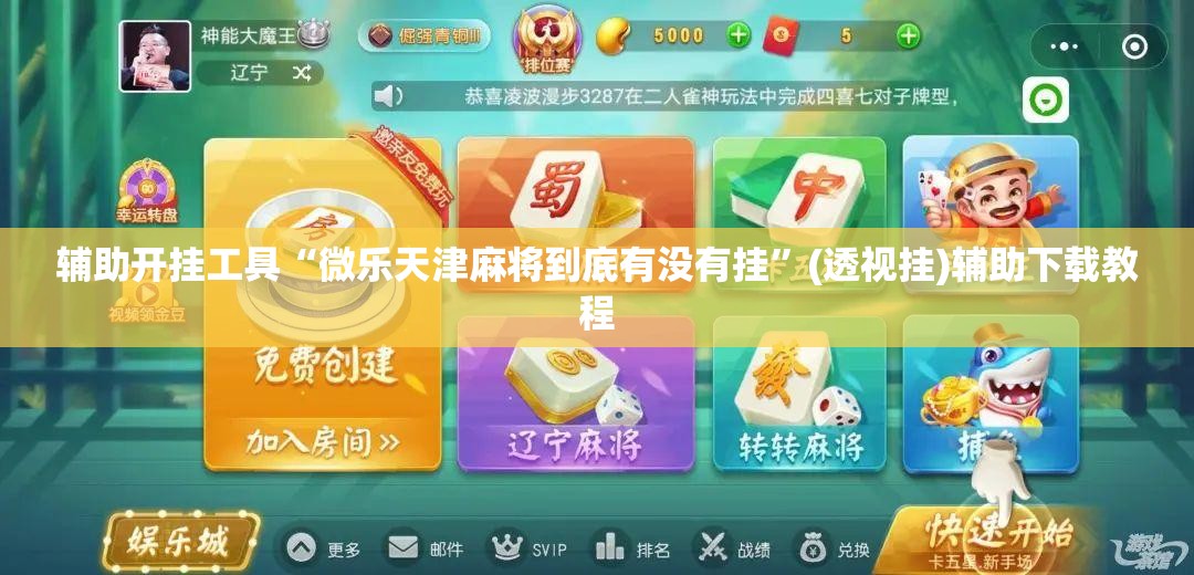 辅助开挂工具“微乐天津麻将到底有没有挂”(透视挂)辅助下载教程