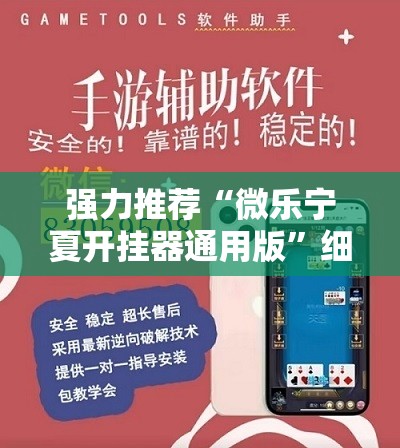强力推荐“微乐宁夏开挂器通用版”细辅助教程分享
