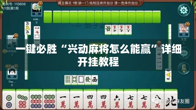 一键必胜“兴动麻将怎么能赢”详细开挂教程