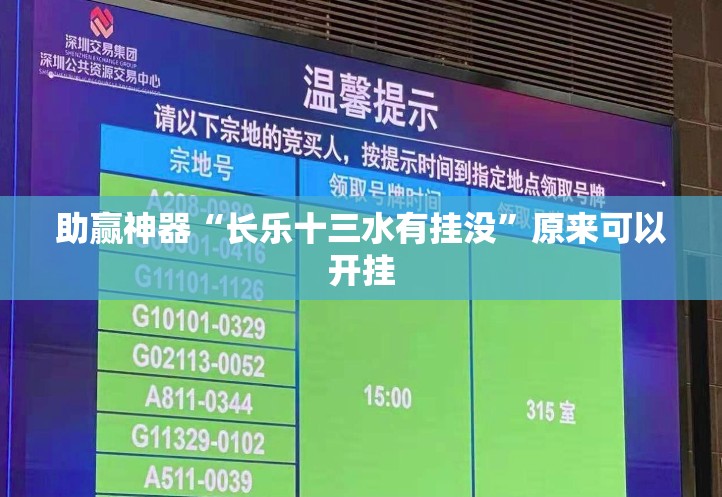 助赢神器“长乐十三水有挂没”原来可以开挂