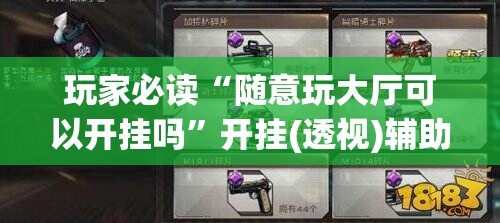 玩家必读“随意玩大厅可以开挂吗”开挂(透视)辅助教程