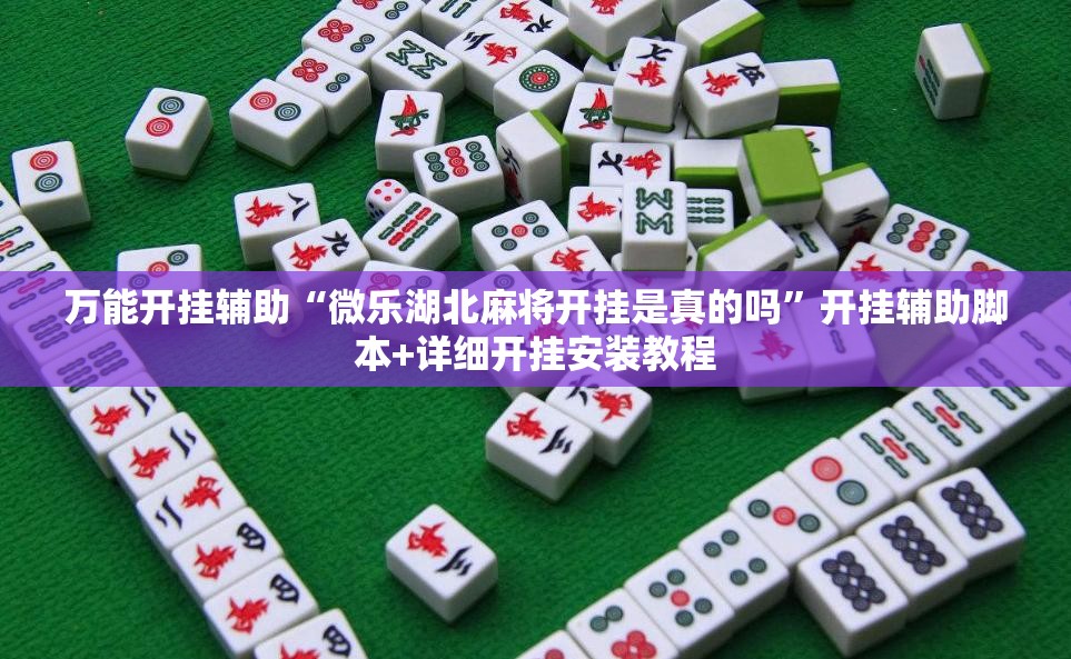 万能开挂辅助“微乐湖北麻将开挂是真的吗”开挂辅助脚本+详细开挂安装教程