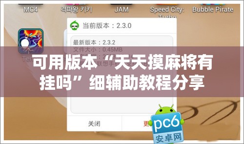 可用版本“天天摸麻将有挂吗”细辅助教程分享